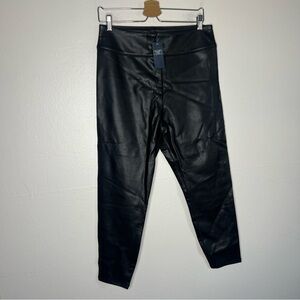 NWT Abercrombie & Fitch Black Faux Leather Pants Sz XL leggings